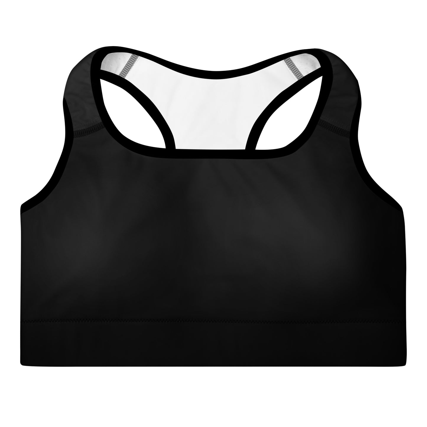 Clean Padded Skateboarding Sports Bra Black