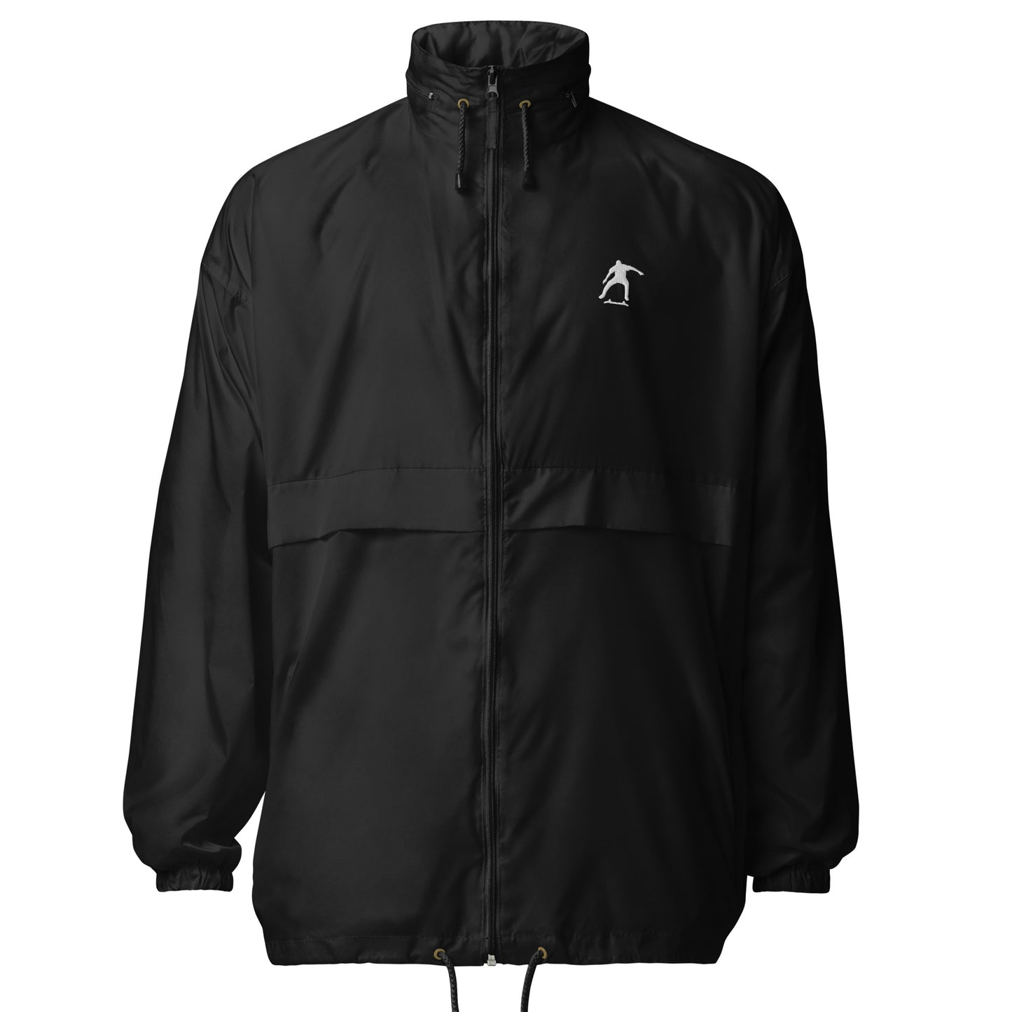 Basic Kickflip Unisex Windbreaker Jacket Black
