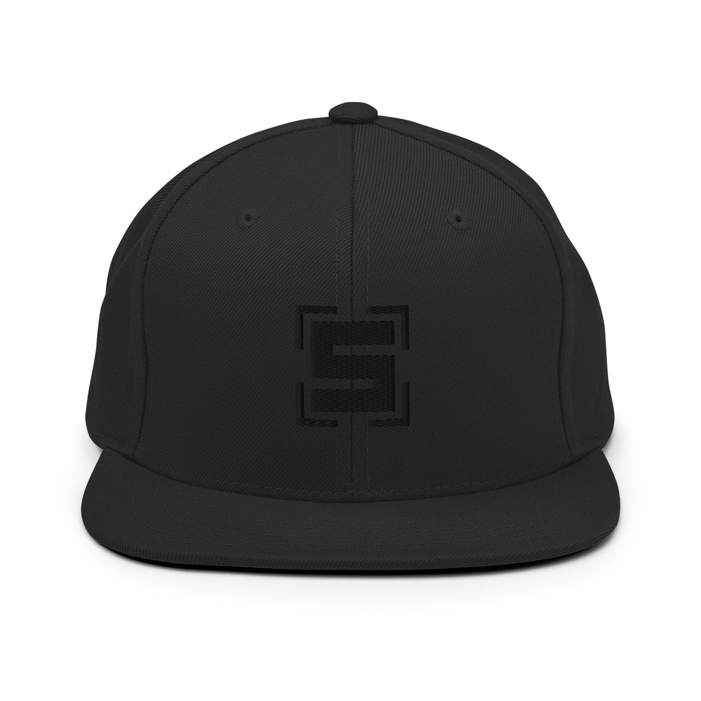Steezlab Square Skateboard Snapback Hat Black Stealth