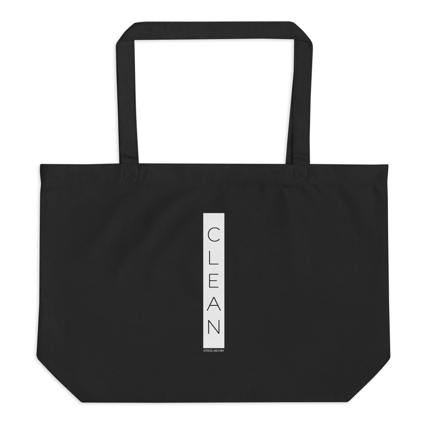Clean Large Organic Eco Large Tote Bag Black