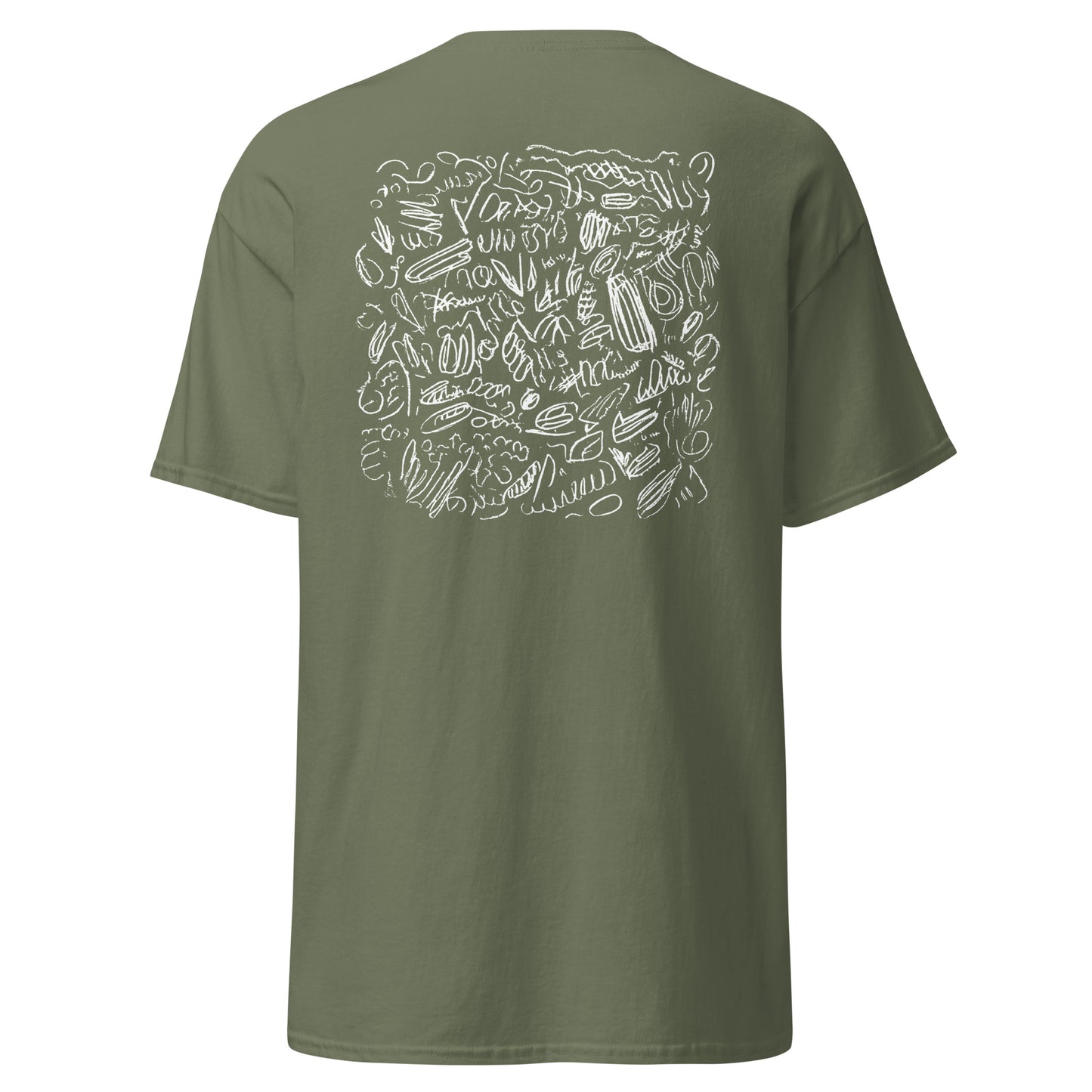 Doodling by Two Green Men Classic Skate T-Shirt