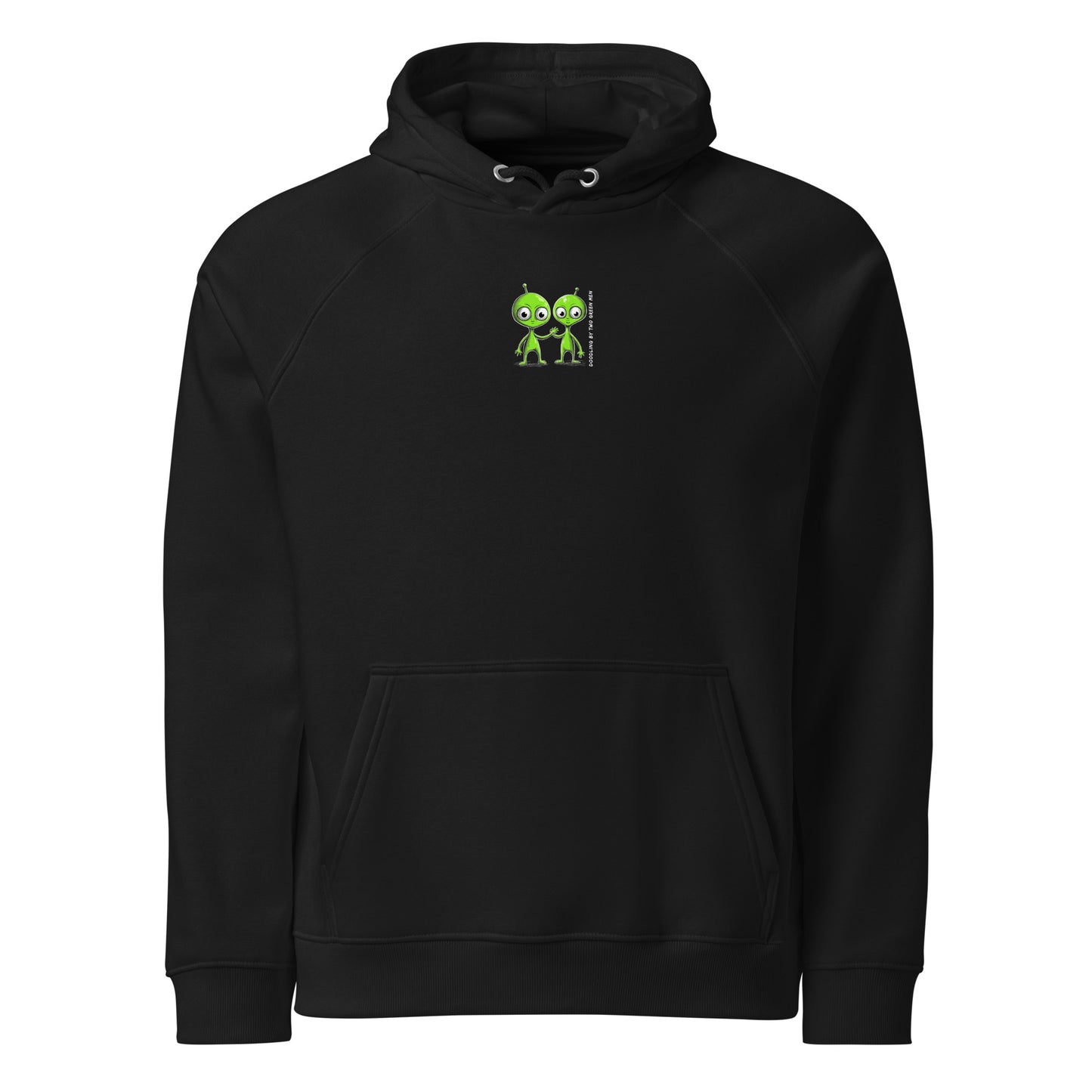 Doodling by Two Green Men Eco Skateboard Hoodie Black