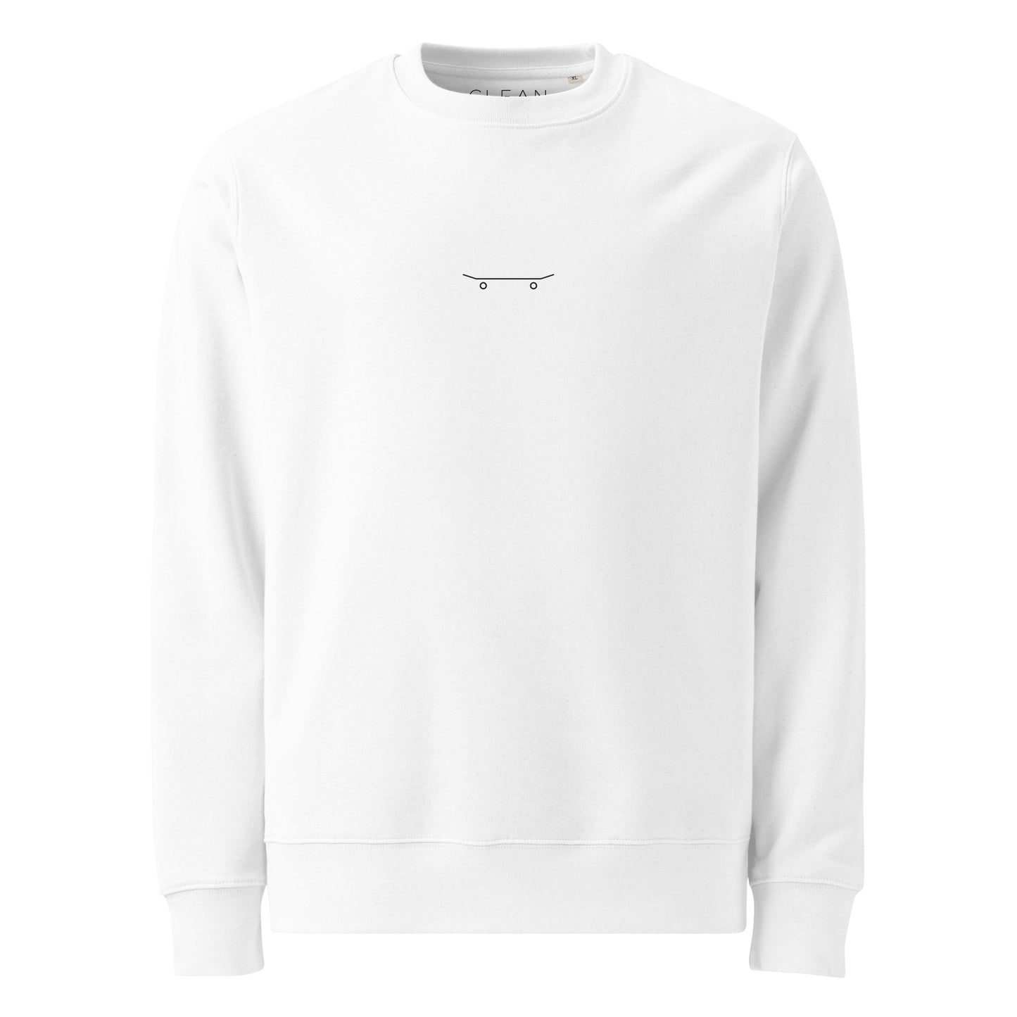 Clean Board Organic Cotton Regular Skate Sweatshirt White