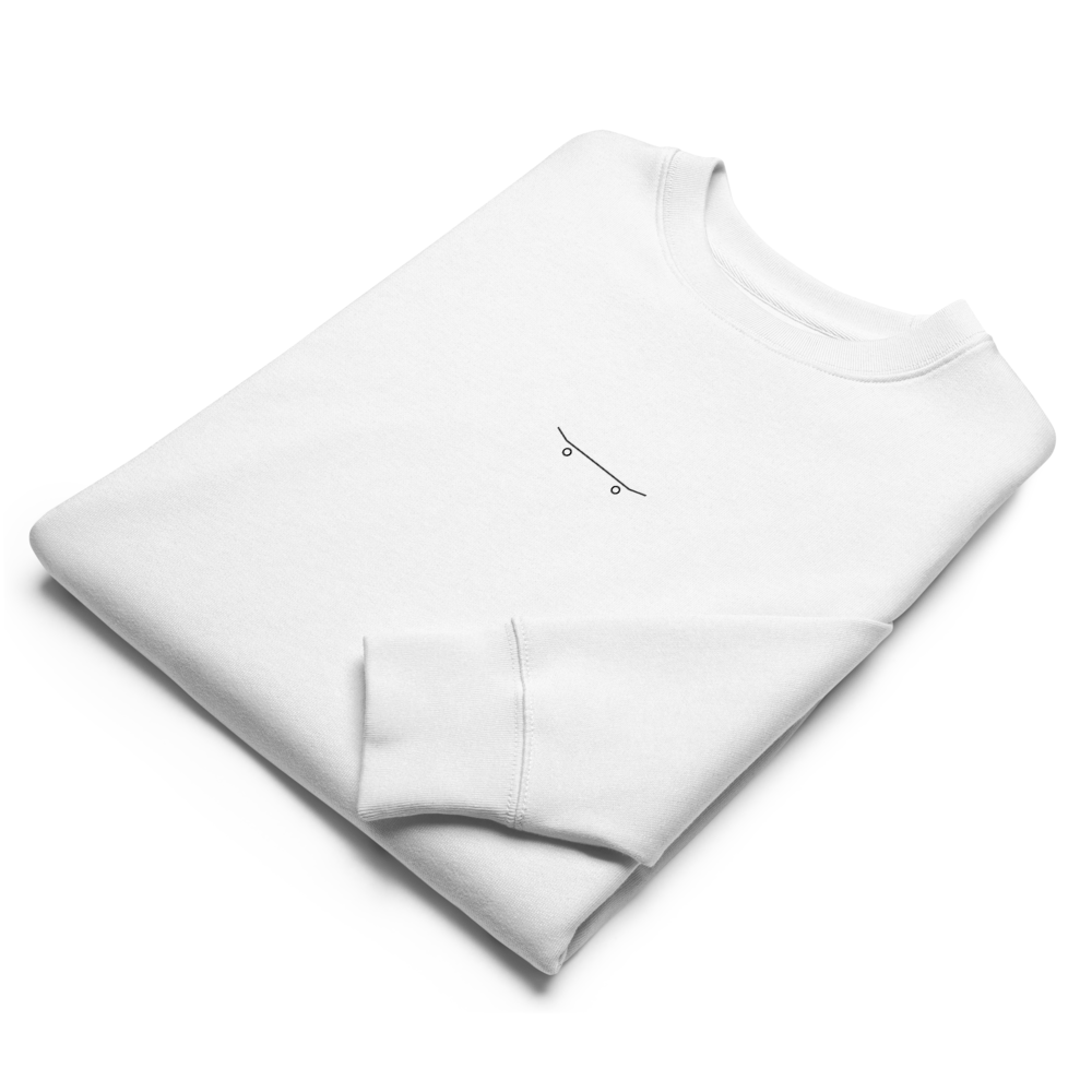 Clean Board Organic Cotton Regular Skate Sweatshirt White