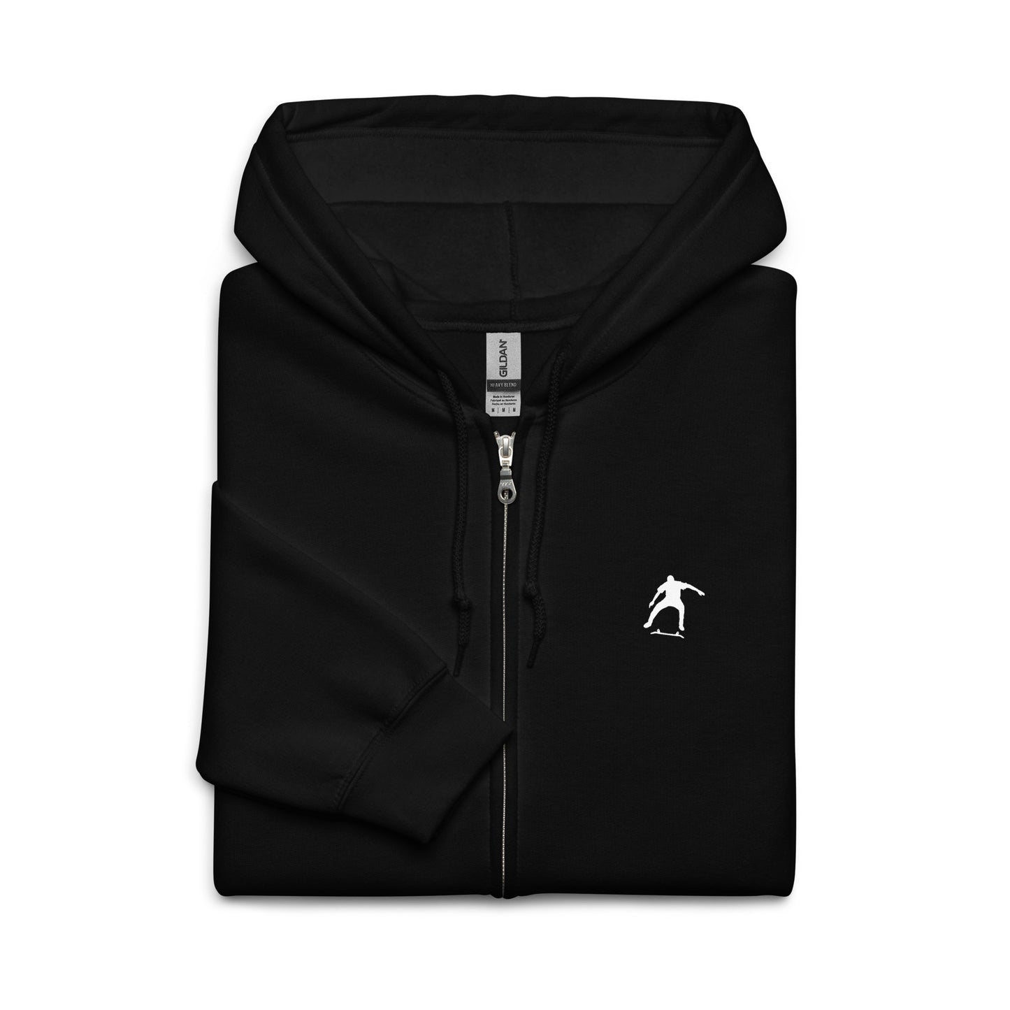Steezlab Kickflip Large Back Print Heavy Cotton and Fleece Zip Hoodie Black