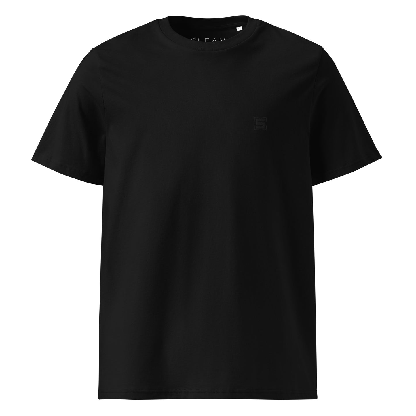 Steezlab Square Embroidery Organic Cotton Regular Skate T-Shirt Black Steath