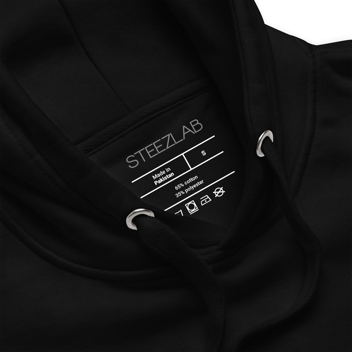 Black Metal Steezlab Back Print Premium Classic Skate Hoodie Black